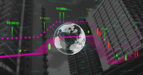 Global Finance Concept with City Buildings and Digital Analytics - Download Free Stock Images Pikwizard.com