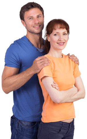 Smiling Couple in Casual Attire on Transparent Background - Download Free Stock Videos Pikwizard.com