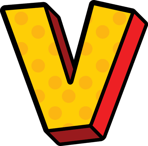 3d comic style letter v on transparent background - Download Free Stock Videos Pikwizard.com