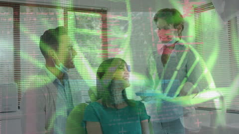 Digital Transformation Meeting with Data Projection Overlay