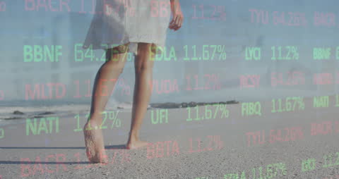 Stock Market Reflection Beachwalk Surreal Blend