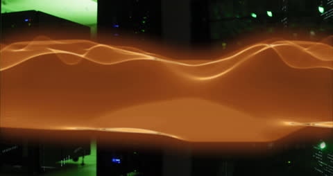 Futuristic Waves in Modern Data Center Server Room