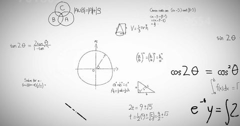 Complex Mathematical Equations and Graphs on White Canvas - Download Free Stock Images Pikwizard.com