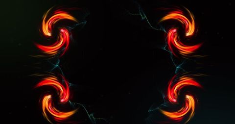 Abstract Spinning Red Waves on Black Tech Background - Download Free Stock Images Pikwizard.com