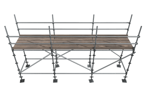 transparent 3d scaffold system with wooden planks visually detailed - Download Free Stock Videos Pikwizard.com