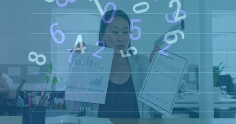 Dynamic Asian Woman Engaging in Data-Driven Business Presentation