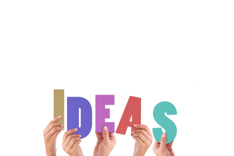 Transparent Hands Holding Colorful 'IDEAS' Letters - Download Free Stock Videos Pikwizard.com