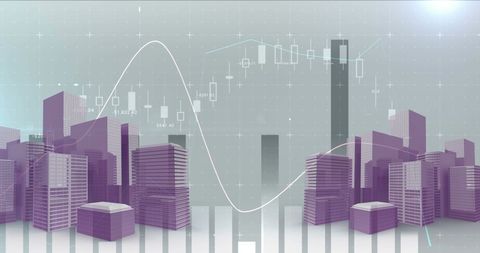 digital financial data over contemporary cityscape - Download Free Stock Images Pikwizard.com