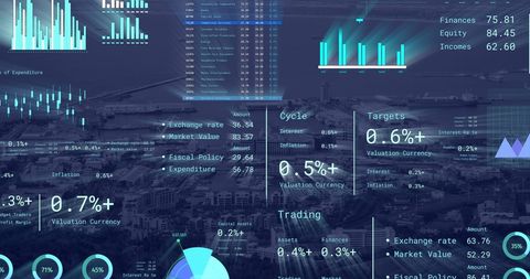 Complex Financial Data Processing on Urban Skylines - Download Free Stock Images Pikwizard.com