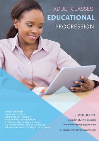 adult student engaged in learning using tablet - Download Free Stock Templates Pikwizard.com