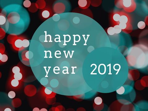 Vibrant New Year Celebration Greeting 2019 - Download Free Stock Templates Pikwizard.com