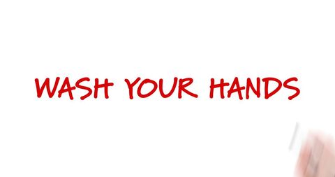 Red Quote Reminder Encourage Hand Hygiene - Download Free Stock Images Pikwizard.com