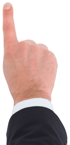 Businessman Hand Pointing Upward on Transparent Background - Download Free Stock Videos Pikwizard.com
