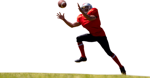 transparent football player catching ball mid-jump - Download Free Stock Videos Pikwizard.com