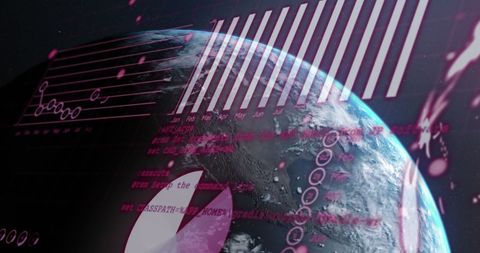 futuristic holographic data technology around earth - Download Free Stock Images Pikwizard.com