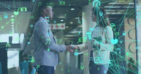 Global business networking with technological connections