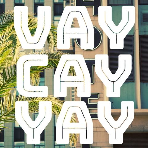 holiday excitement in bold letters against tropical backdrop - Download Free Stock Templates Pikwizard.com