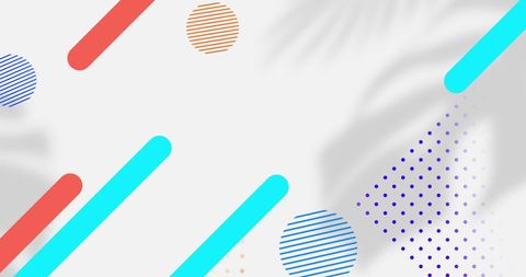 Colorful Abstract Shapes on White Background Creating Movement - Download Free Stock Images Pikwizard.com