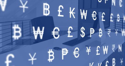 digital currency signs in virtual work environment - Download Free Stock Images Pikwizard.com