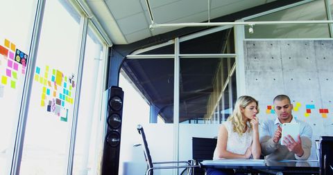 Creative strategy meeting in modern office with enthusiastic teamwork