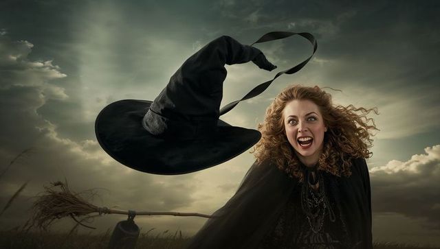 Bewitching moment of enchantment in windy open plain