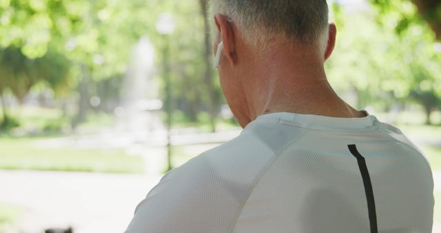 Senior Man Exercising Outdoors in Park - Download Free Stock Images Pikwizard.com