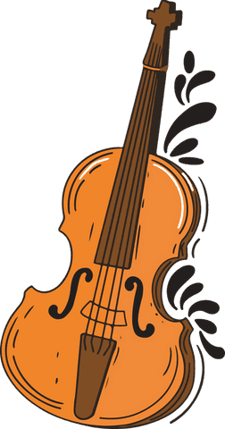 Stylized Cello Illustration Floating on Transparent Background - Download Free Stock Videos Pikwizard.com