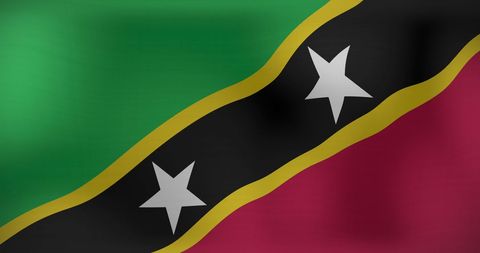 Waving Flag of Saint Kitts and Nevis Illustrating Patriotic Spirit - Download Free Stock Images Pikwizard.com