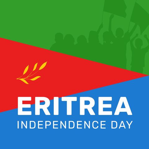 Eritrea Independence Day Celebration Graphic with Flag - Download Free Stock Templates Pikwizard.com