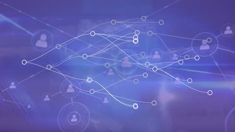 Network Connections Abstract Data Flow Graphic