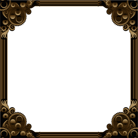 retro steampunk frame with gears on transparent background - Download Free Stock Videos Pikwizard.com