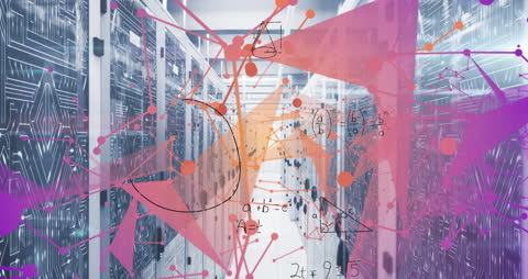 Digital Data Network with Flashing Light Trails