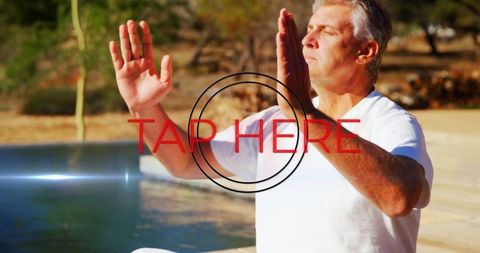 Man practicing tai chi outdoors for wellness and mindfulness