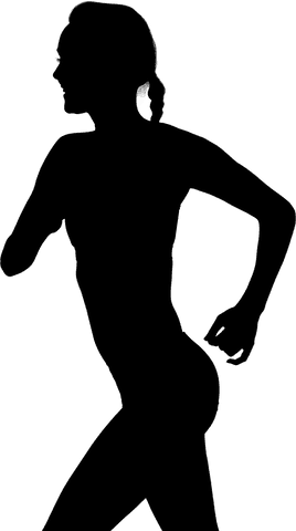 silhouette of woman running on transparent background illustration - Download Free Stock Videos Pikwizard.com