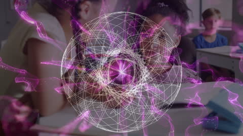 Digital Web Overlay on Diverse School Students Learning