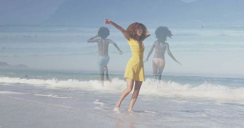 Joyful Family Celebration at Sunny Beach with Kids