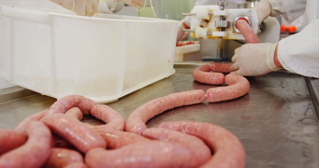 Artisan Butchers Making Sausages in Traditional Shop - Download Free Stock Images Pikwizard.com