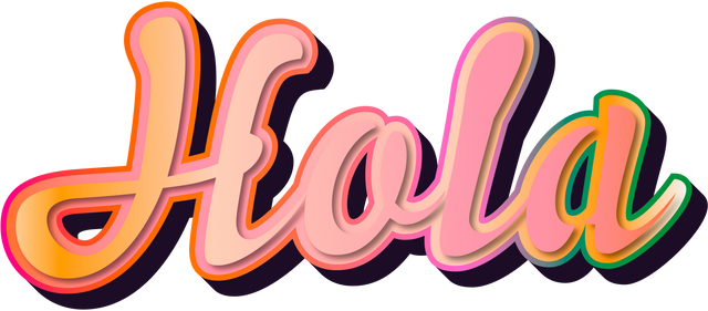 Retro Style 'Hola' Text with Vibrant Colors and Shadow on Transparent Background - Download Free Stock Videos Pikwizard.com