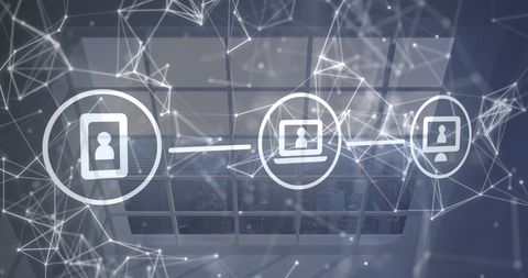 Digital Communication Network with User Profiles - Download Free Stock Images Pikwizard.com