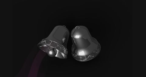 Shiny Silver Bells on Dark Background - Download Free Stock Images Pikwizard.com