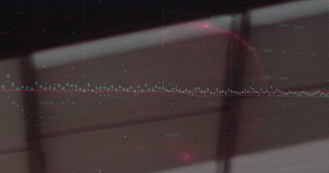 Data Visualization Overlaying Empty Warehouse Scene