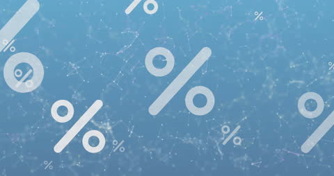 Abstract Percent Symbol on Network Connections Background