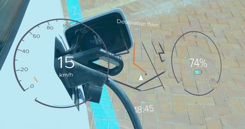 Futuristic Electric Vehicle Digital Dashboard Interface Display - Download Free Stock Images Pikwizard.com