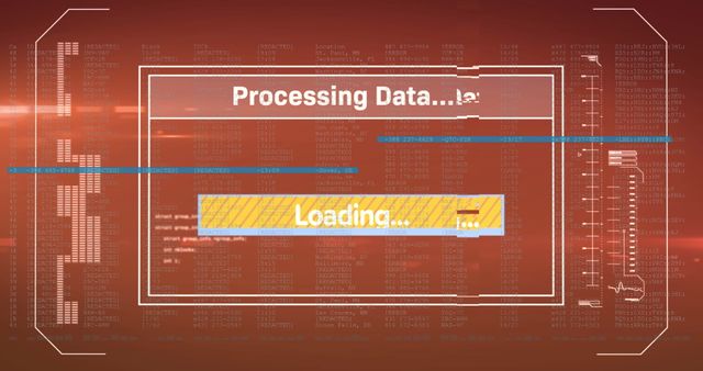 Data Processing Concept with Loading Screen Overlay - Download Free Stock Images Pikwizard.com