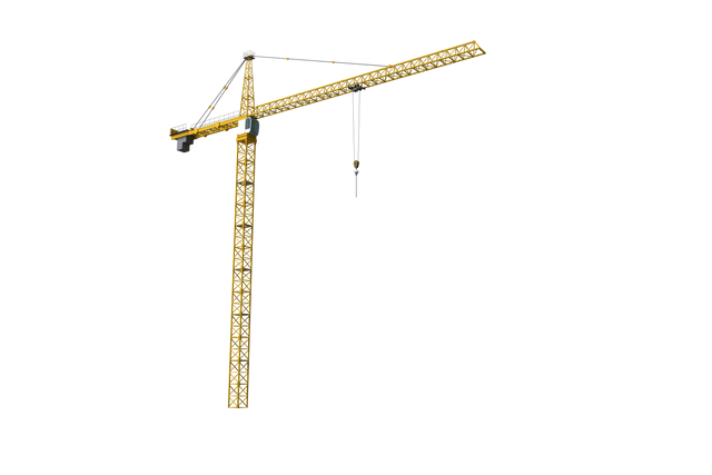 Transparent high reach yellow construction crane on peak construction project - Download Free Stock Videos Pikwizard.com