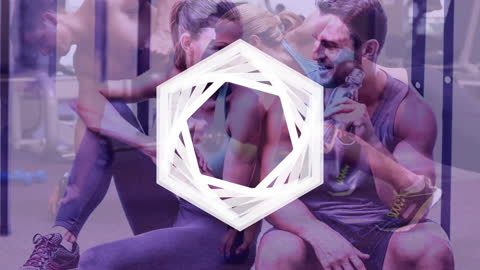 Dynamic Abstract Shapes Overlay Meeting Gym Fitness Themes