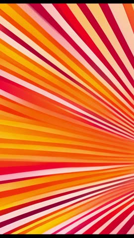 Radiating orange and pink radial stripes sweeping across frame in vibrant vertical video