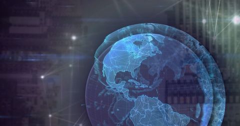 Digital Globe with Data and Global Network and Technology Interface - Download Free Stock Images Pikwizard.com