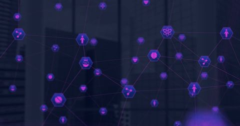 Futuristic Network Symbolizing Medical and Business Connectivity - Download Free Stock Images Pikwizard.com
