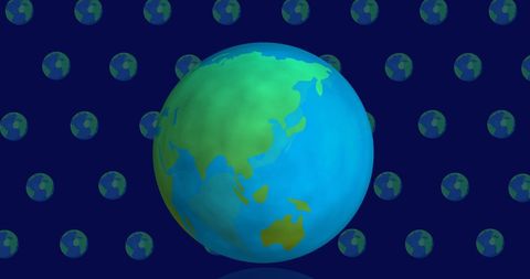 Vibrant Blue and Green 3D Globe on Earth Patterned Background - Download Free Stock Images Pikwizard.com